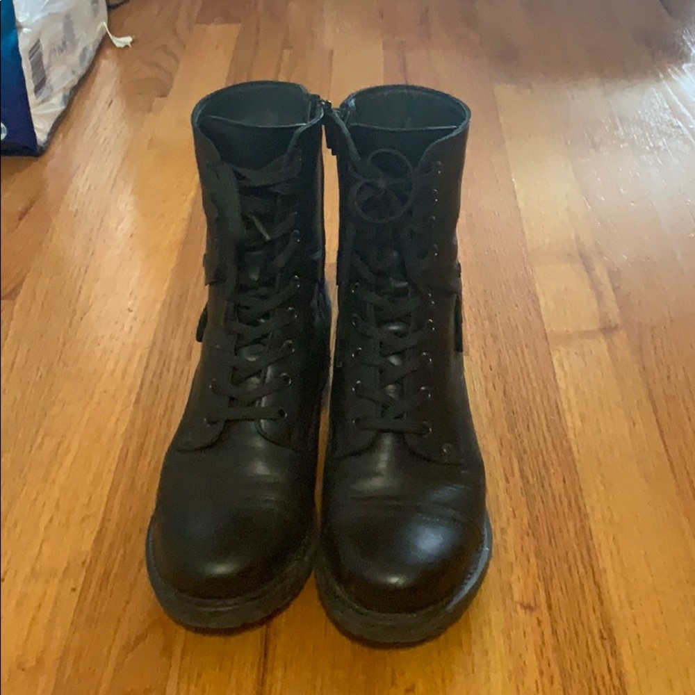Tao Crave black combat boots size 7-7.5 EUR 38